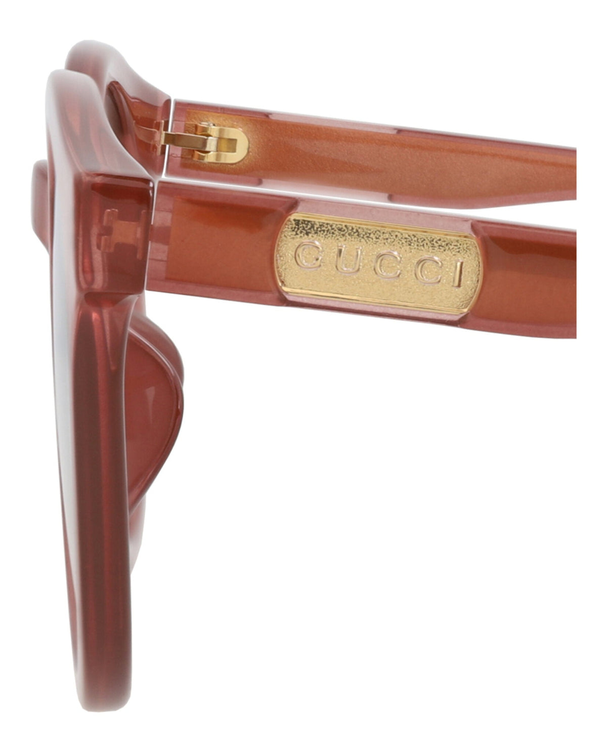 Gucci Womens Round/Oval Pink Pink Brown Fashion Designer Eyewear