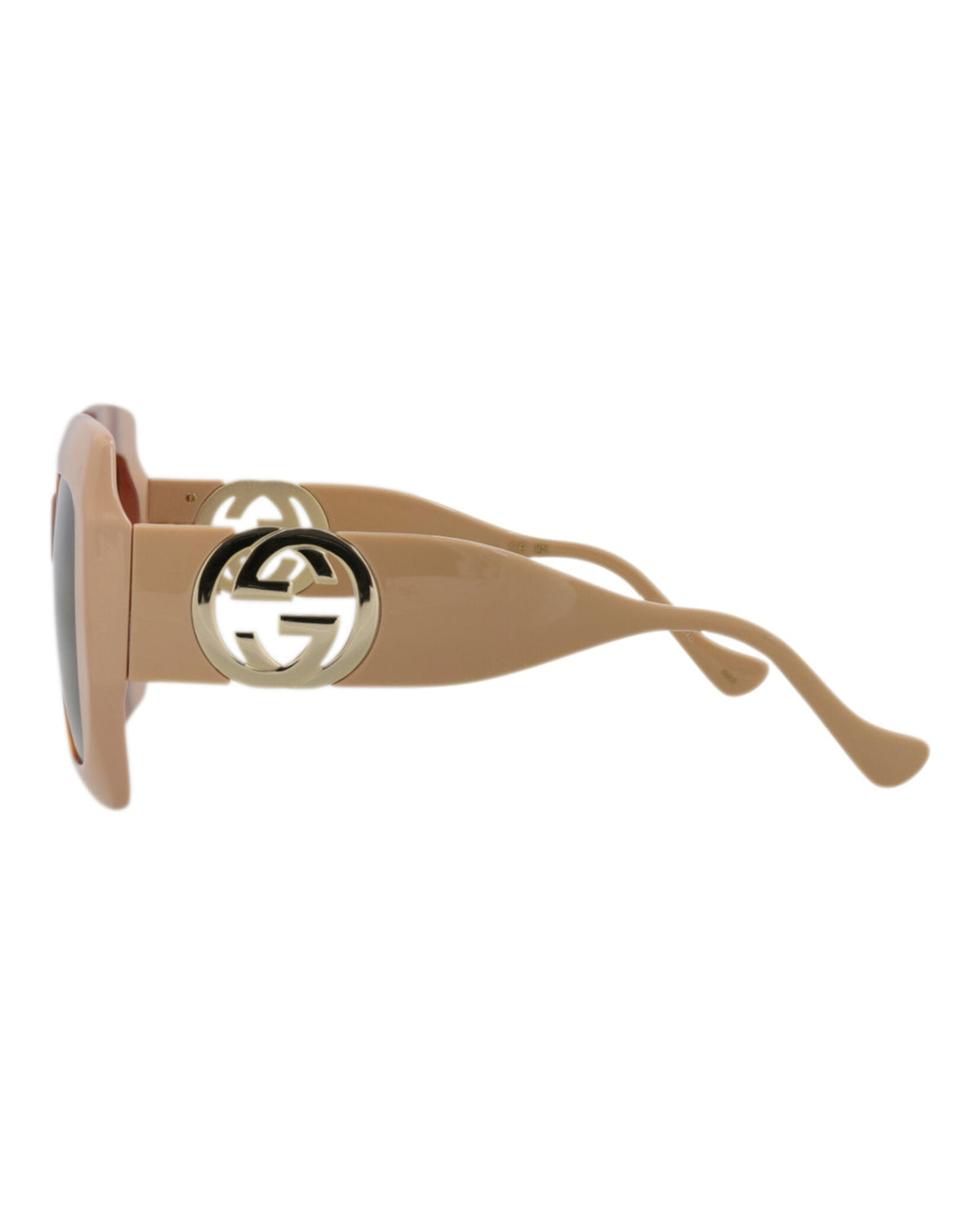 Gucci Womens Square/Rectangle Havana Ivory Brown Fashion Designer Eyewear