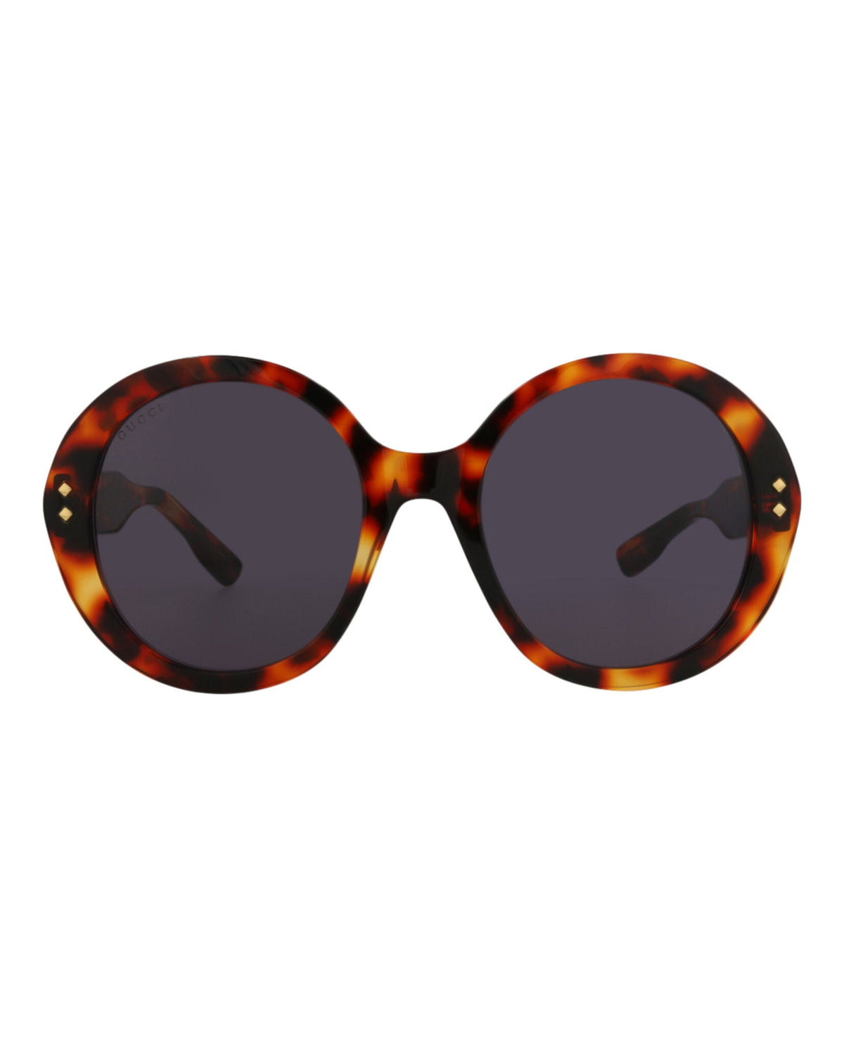 Gucci Womens Round/Oval Havana Havana Smoke Fashion Designer Eyewear