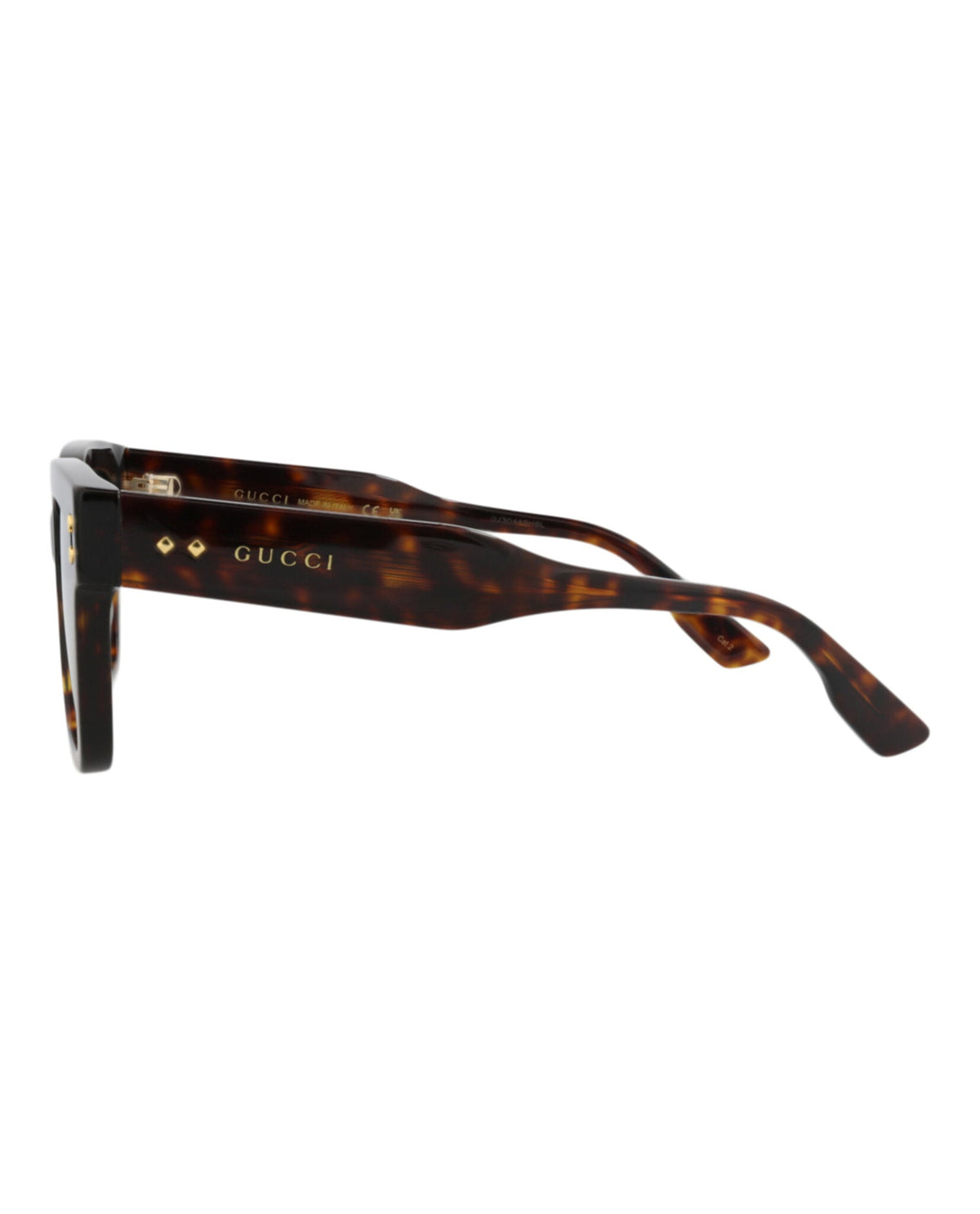 Gucci Mens Square/Rectangle Havana Havana Light Blue Fashion Designer Eyewear