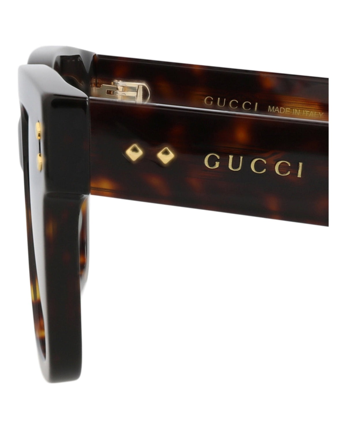 Gucci Mens Square/Rectangle Havana Havana Light Blue Fashion Designer Eyewear