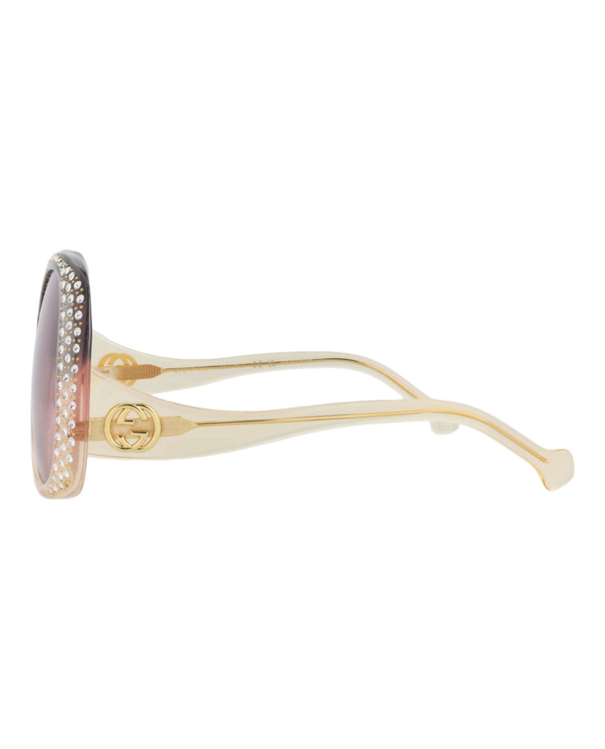 Gucci Womens Round/Oval Grey Yellow Pink Fashion Designer Eyewear