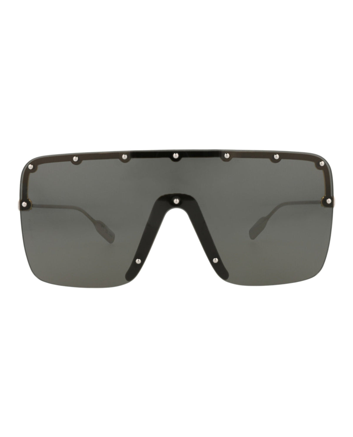 Gucci Unisex Shield/Wrap Gold Silver Grey Fashion Designer Eyewear