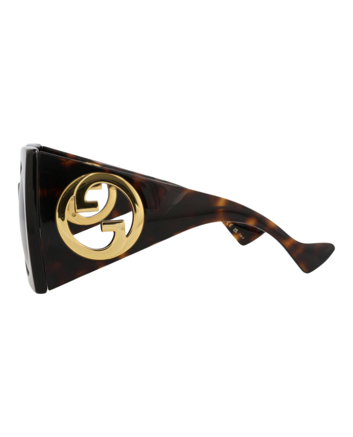 Gucci Womens Square/Rectangle Havana Havana Brown Fashion Designer Eyewear