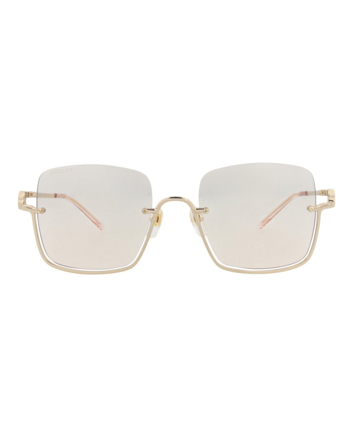 Gucci Womens Square/Rectangle Gold Gold Yellow Fashion Designer Eyewear