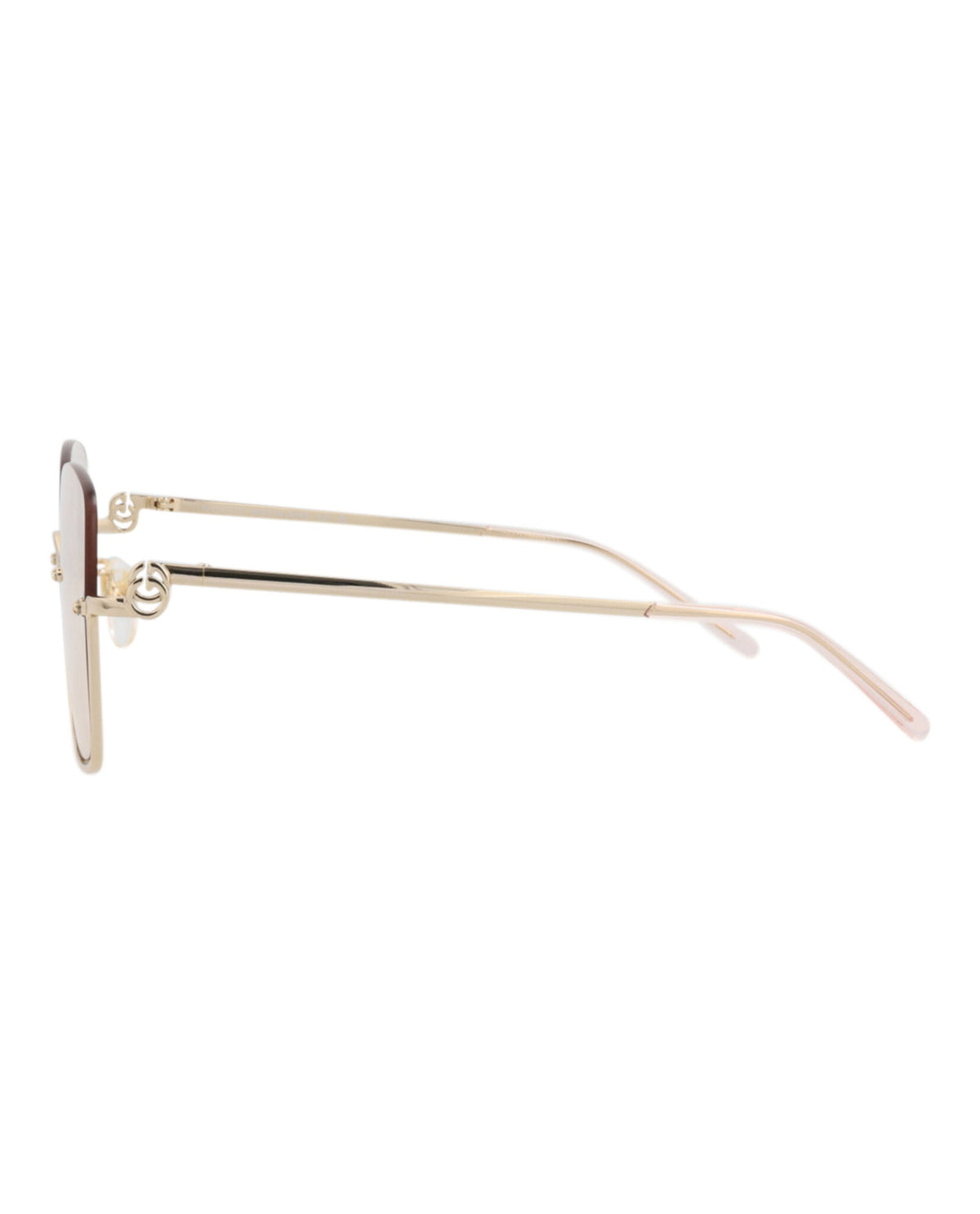 Gucci Womens Square/Rectangle Gold Gold Yellow Fashion Designer Eyewear