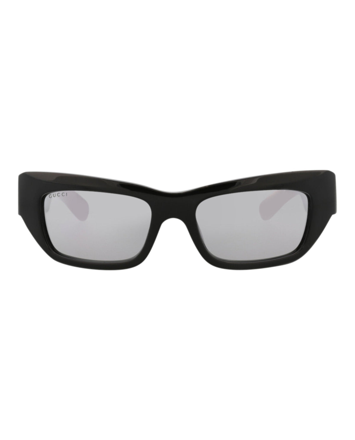 Gucci Mens Cat Eye Black Black Silver Fashion Designer Eyewear