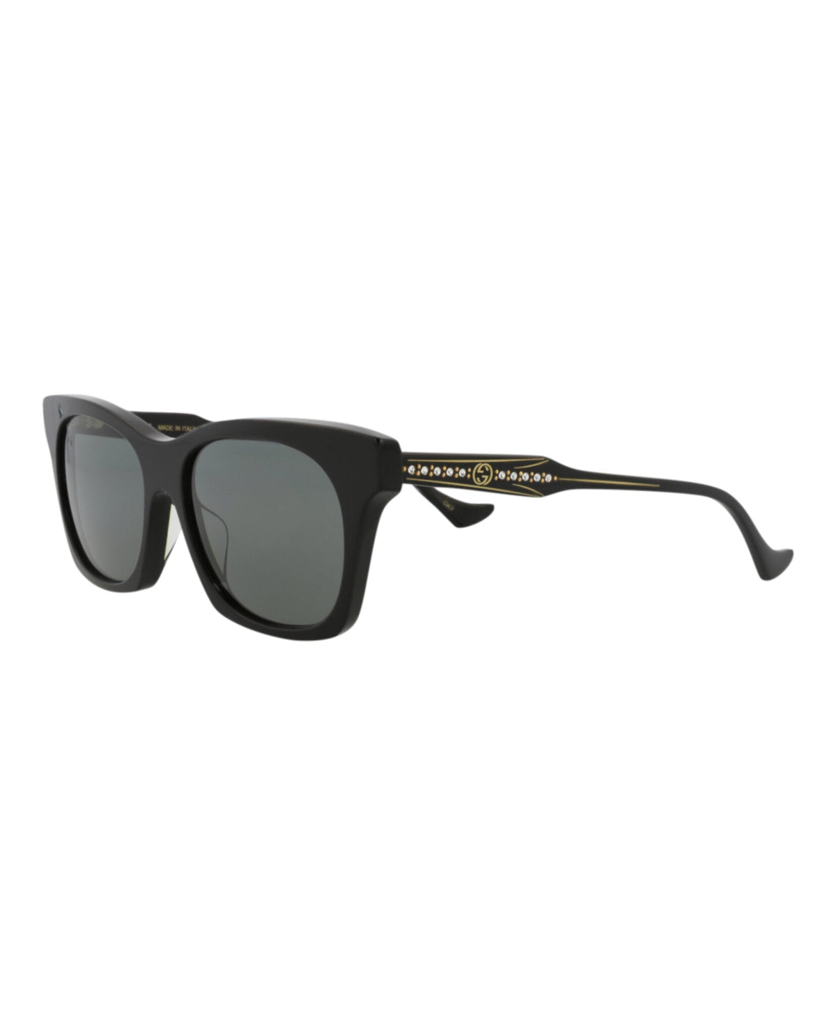 Gucci Womens Cat Eye Black Black Grey Fashion Designer Eyewear