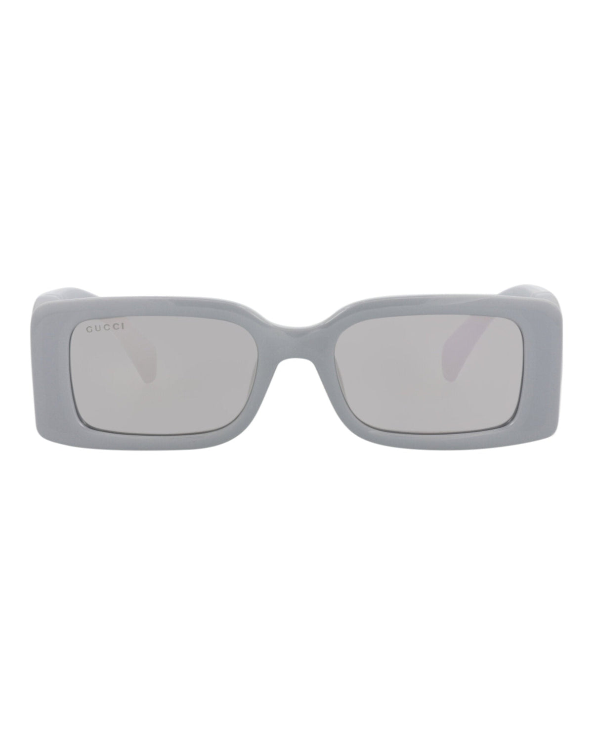 Gucci Womens Square/Rectangle Silver Silver Silver Fashion Designer Eyewear