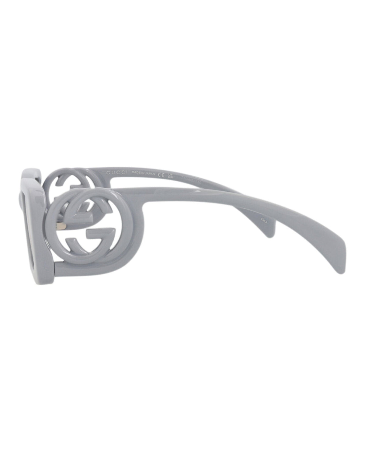 Gucci Womens Square/Rectangle Silver Silver Silver Fashion Designer Eyewear