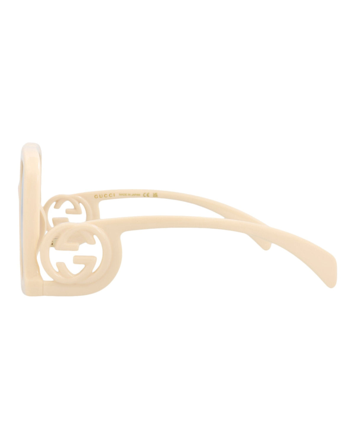 Gucci Womens Square/Rectangle Ivory Ivory Grey Fashion Designer Eyewear