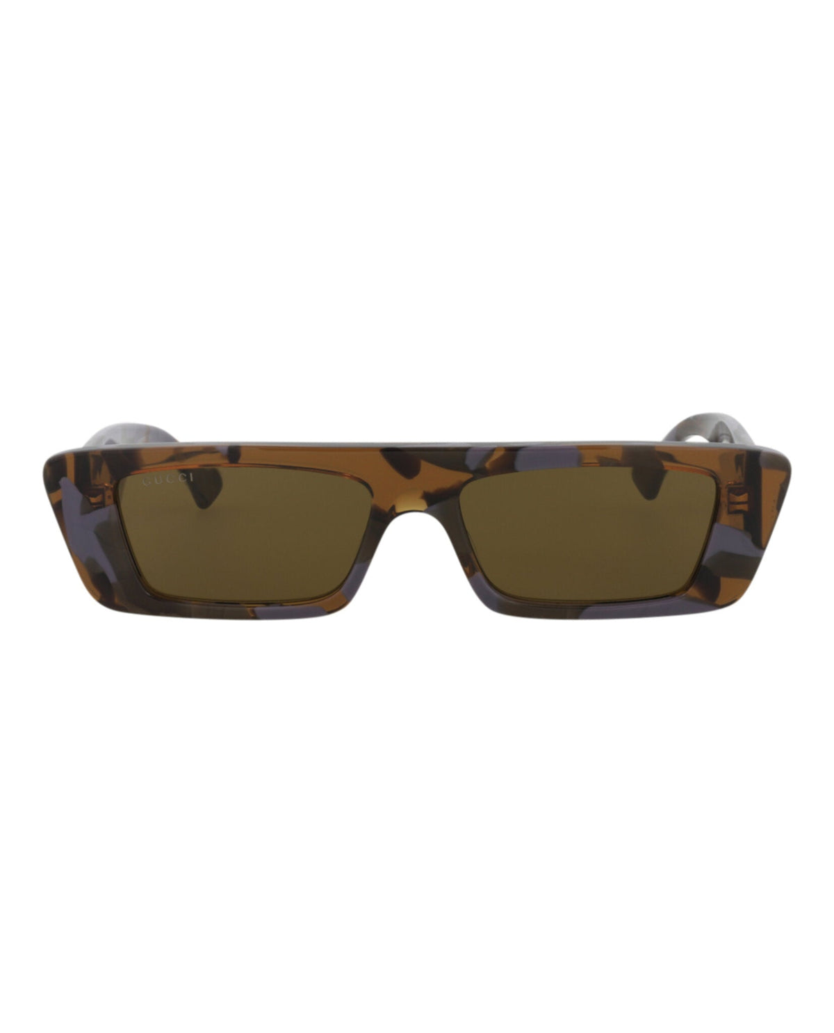 Gucci Mens Square/Rectangle Havana Havana Brown Fashion Designer Eyewear