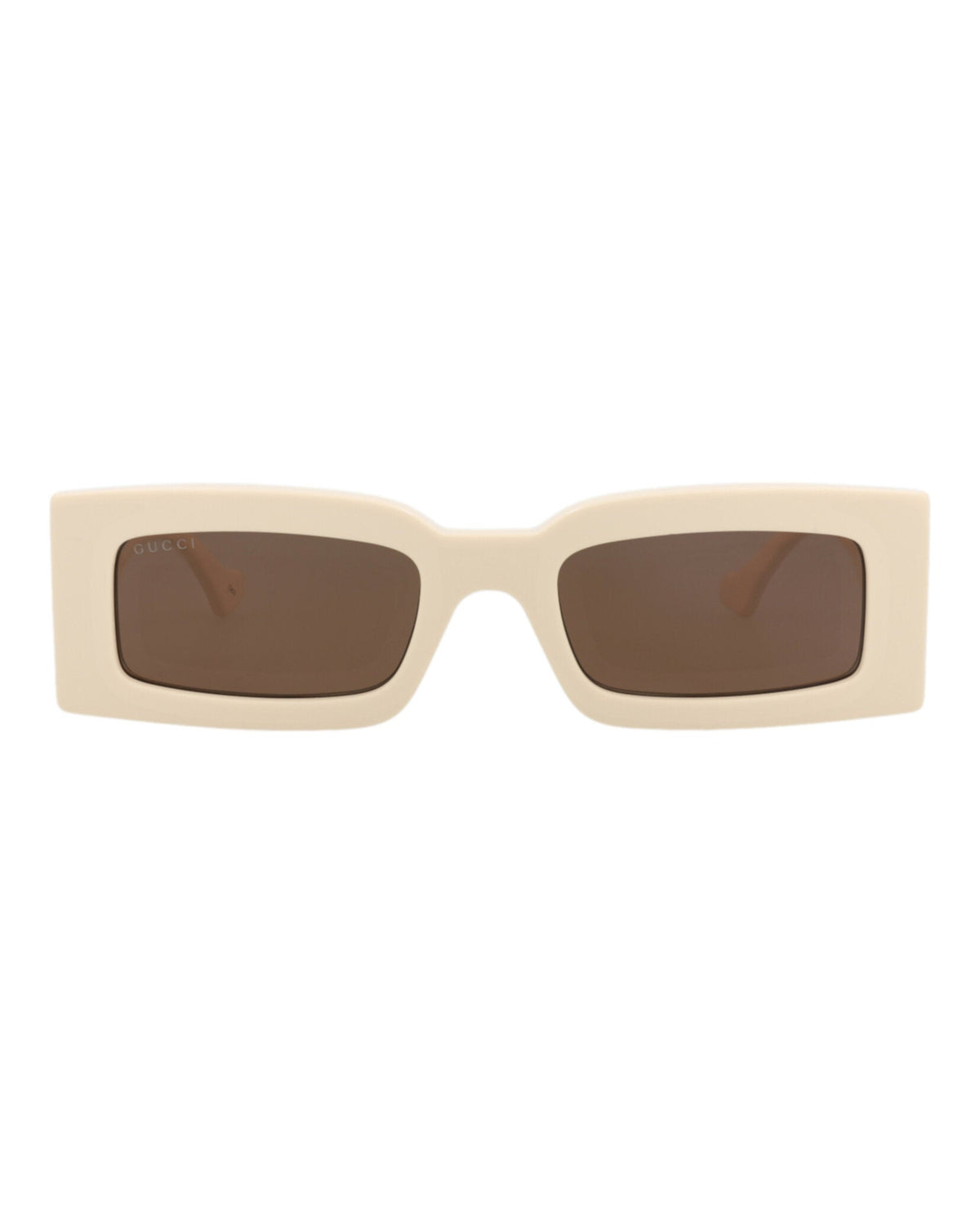 Gucci Womens Square/Rectangle Ivory Ivory Brown Fashion Designer Eyewear