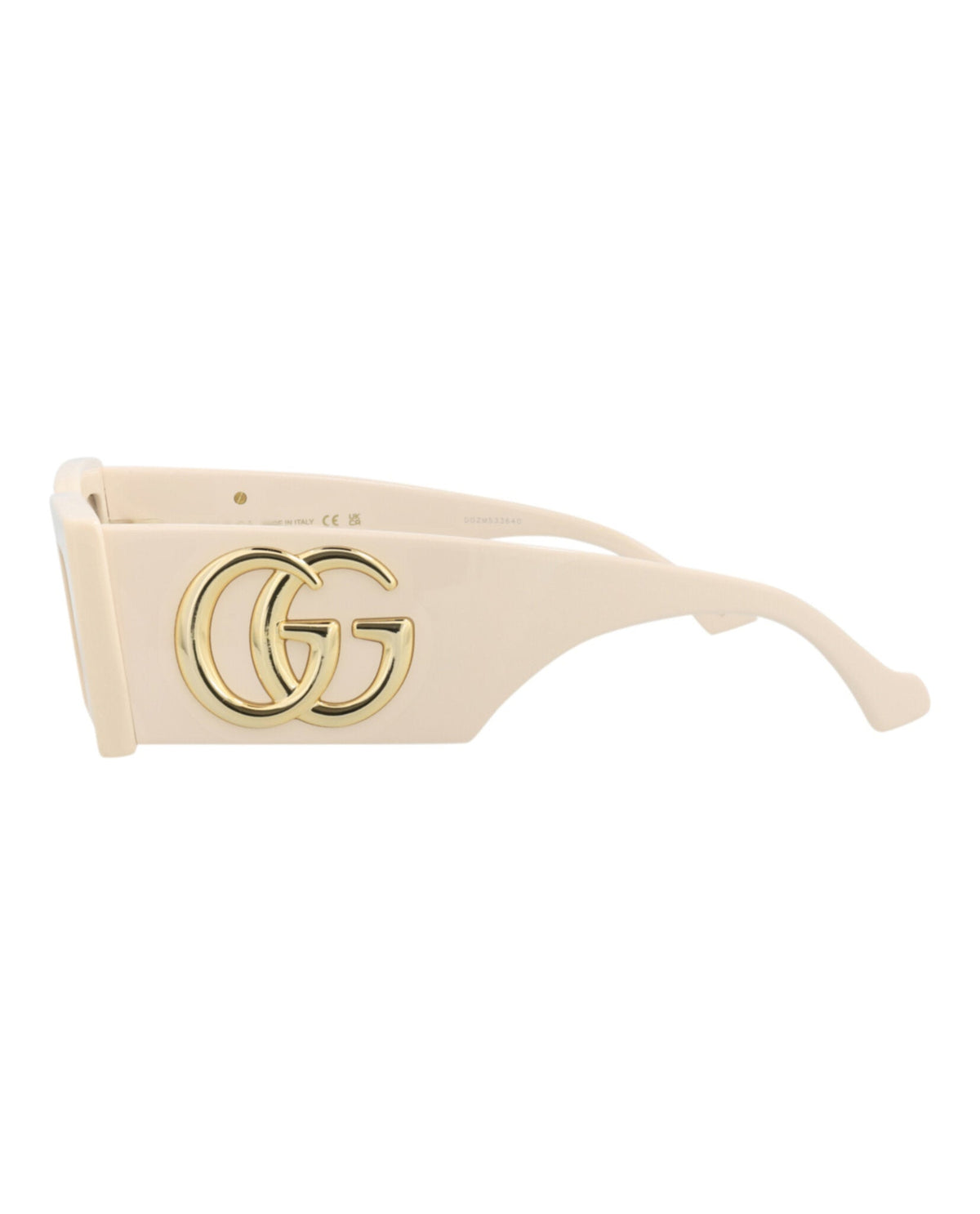 Gucci Womens Square/Rectangle Ivory Ivory Brown Fashion Designer Eyewear