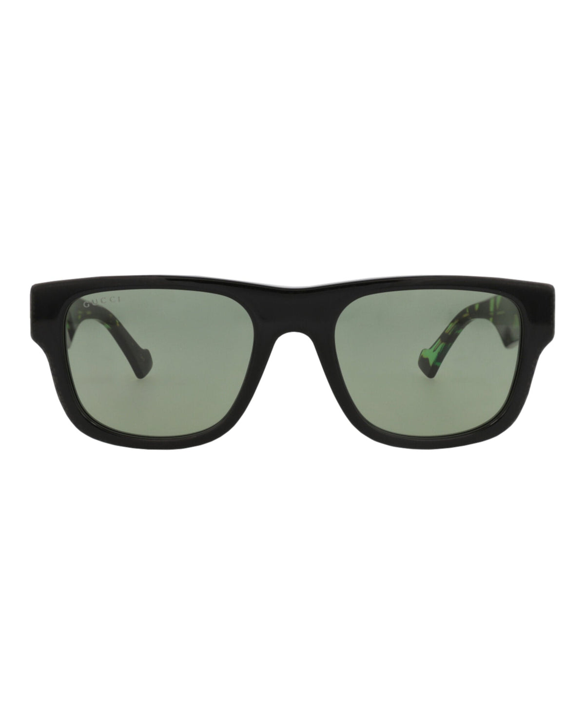 Gucci Mens Square/Rectangle Black Havana Green Fashion Designer Eyewear