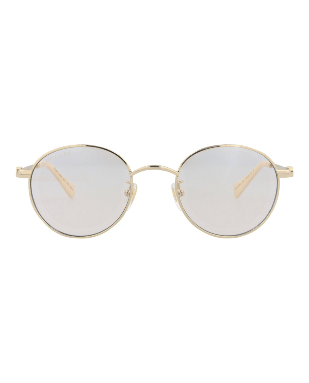 Gucci Womens Round/Oval Gold Gold Transparent Fashion Designer Eyewear
