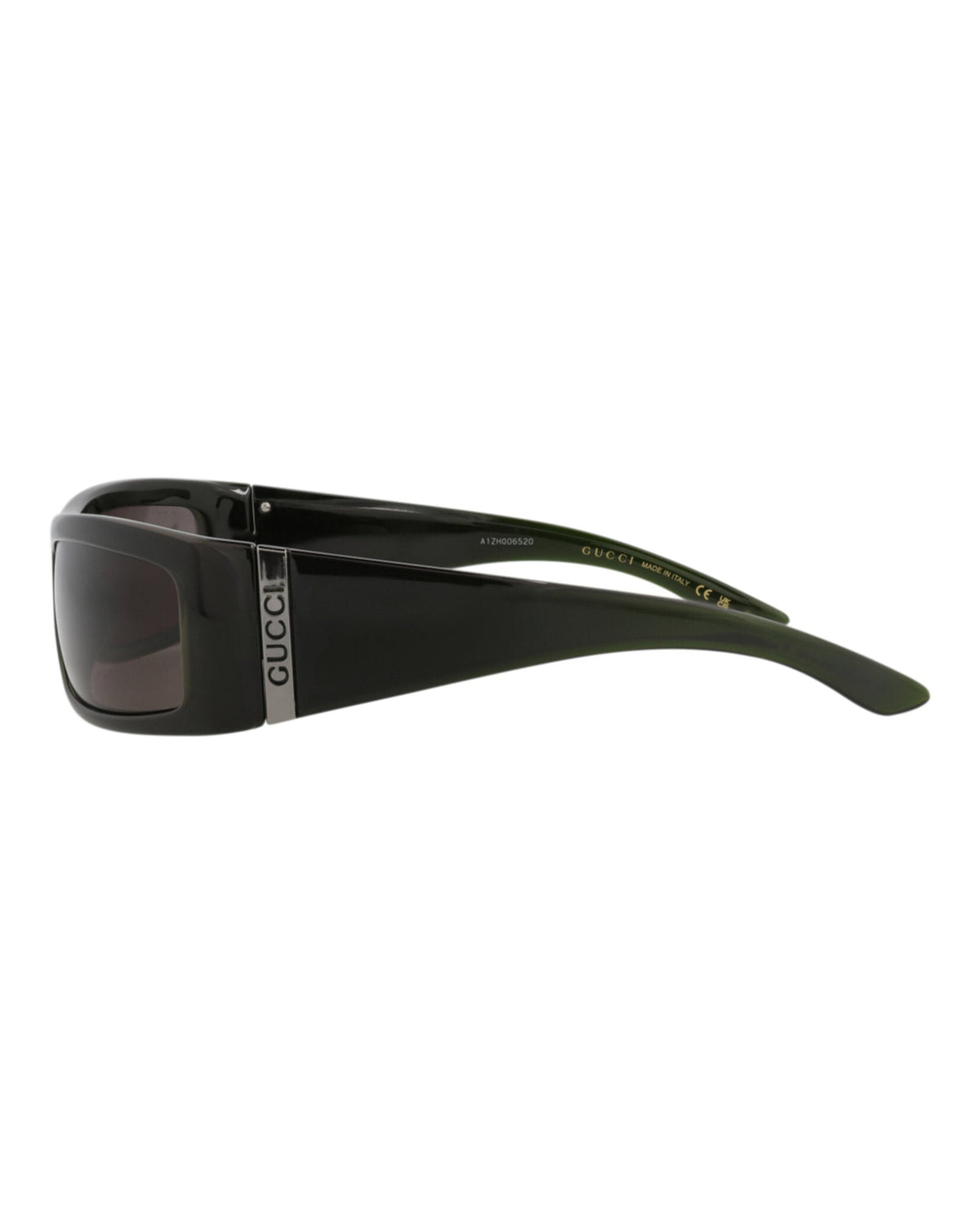 Gucci Mens Shield/Wrap Green Green Grey Fashion Designer Eyewear