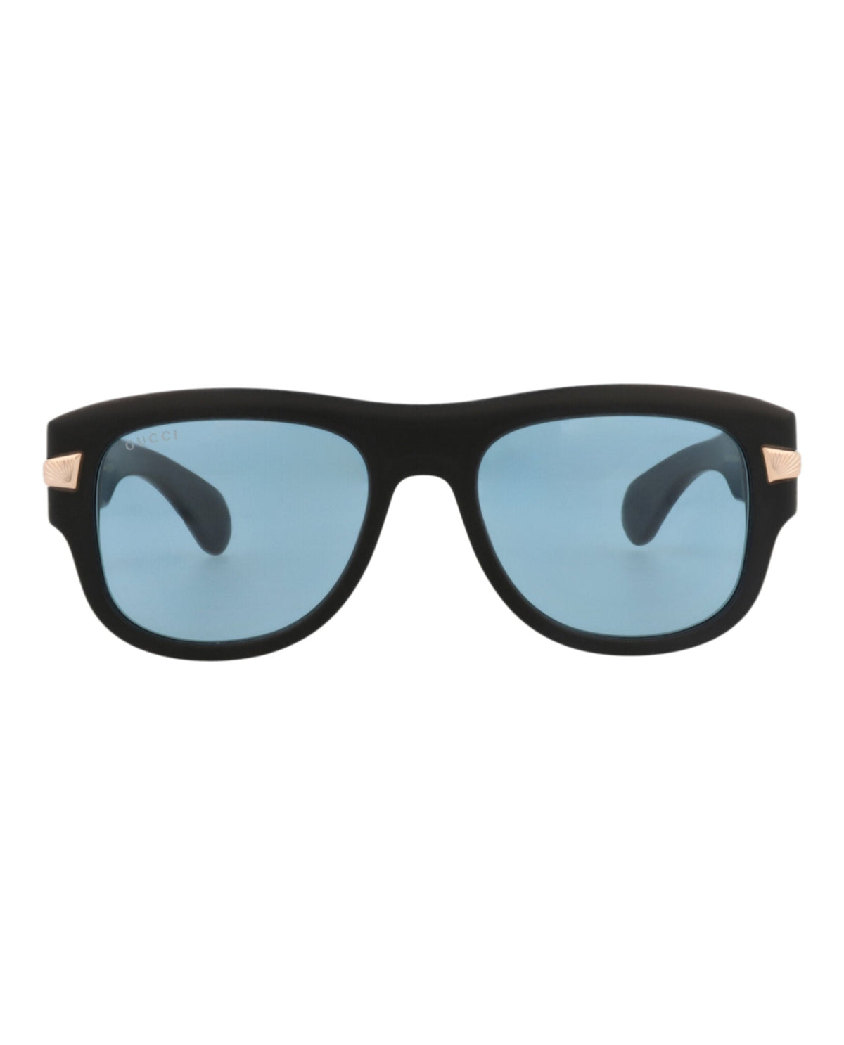 Gucci Mens Square/Rectangle Black Black Blue Fashion Designer Eyewear