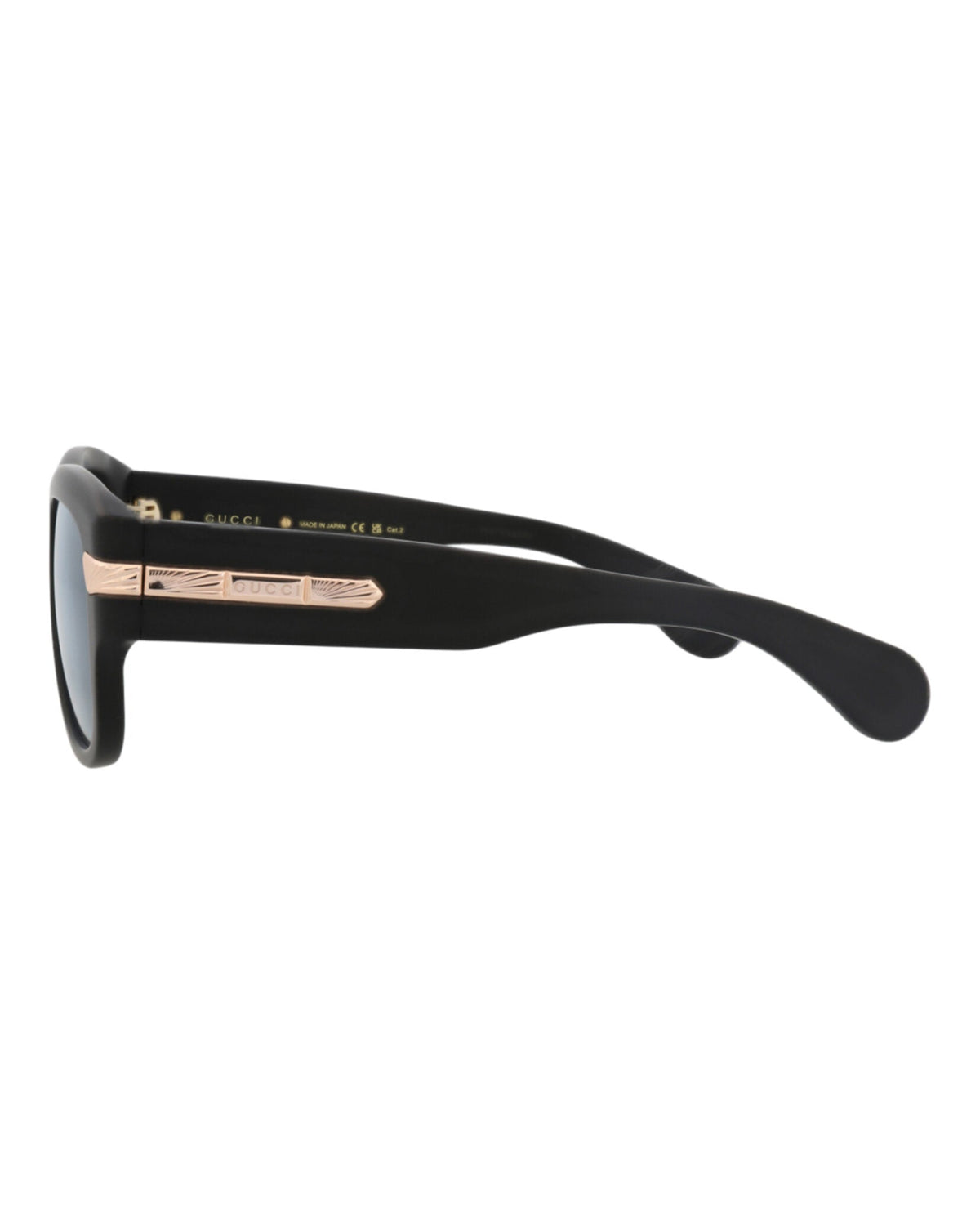 Gucci Mens Square/Rectangle Black Black Blue Fashion Designer Eyewear