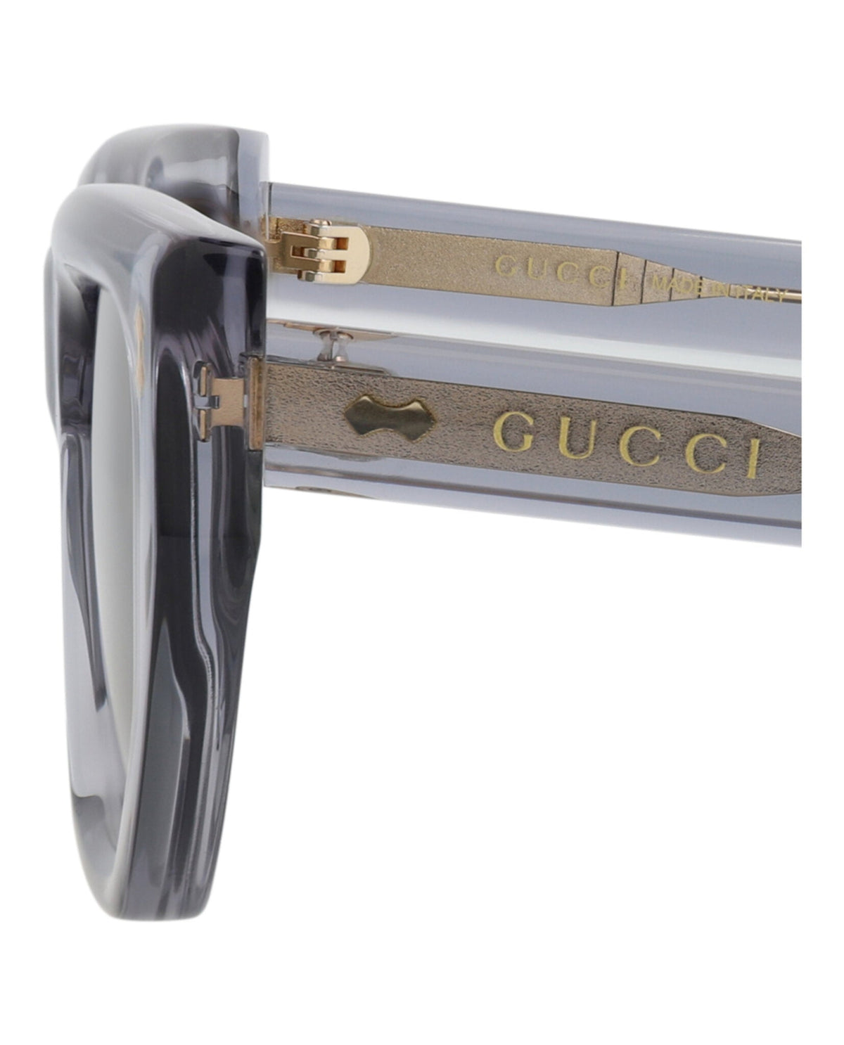 Gucci Womens Cat Eye Grey Grey Grey Fashion Designer Eyewear