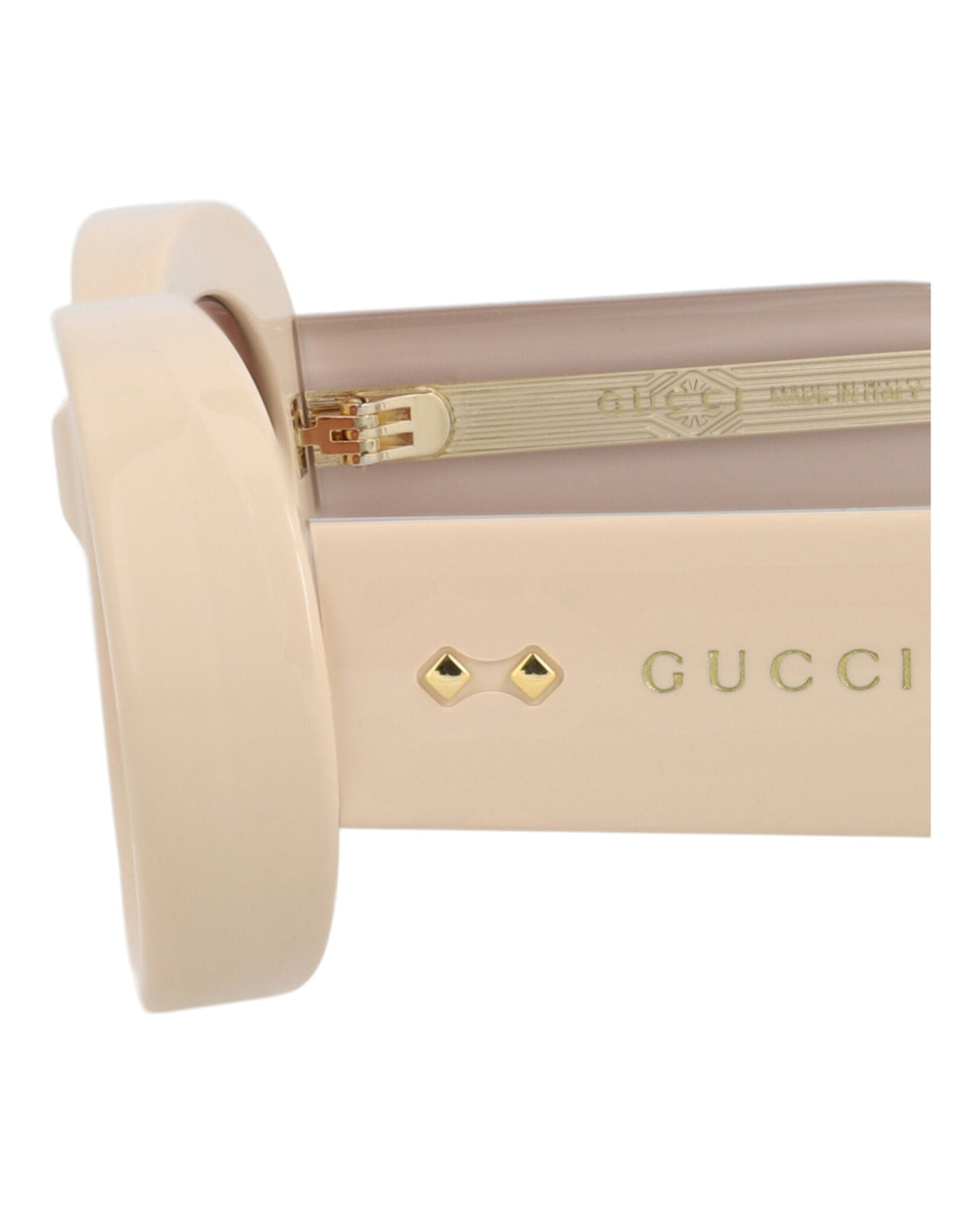 Gucci Womens Round/Oval Beige Beige Brown Fashion Designer Eyewear