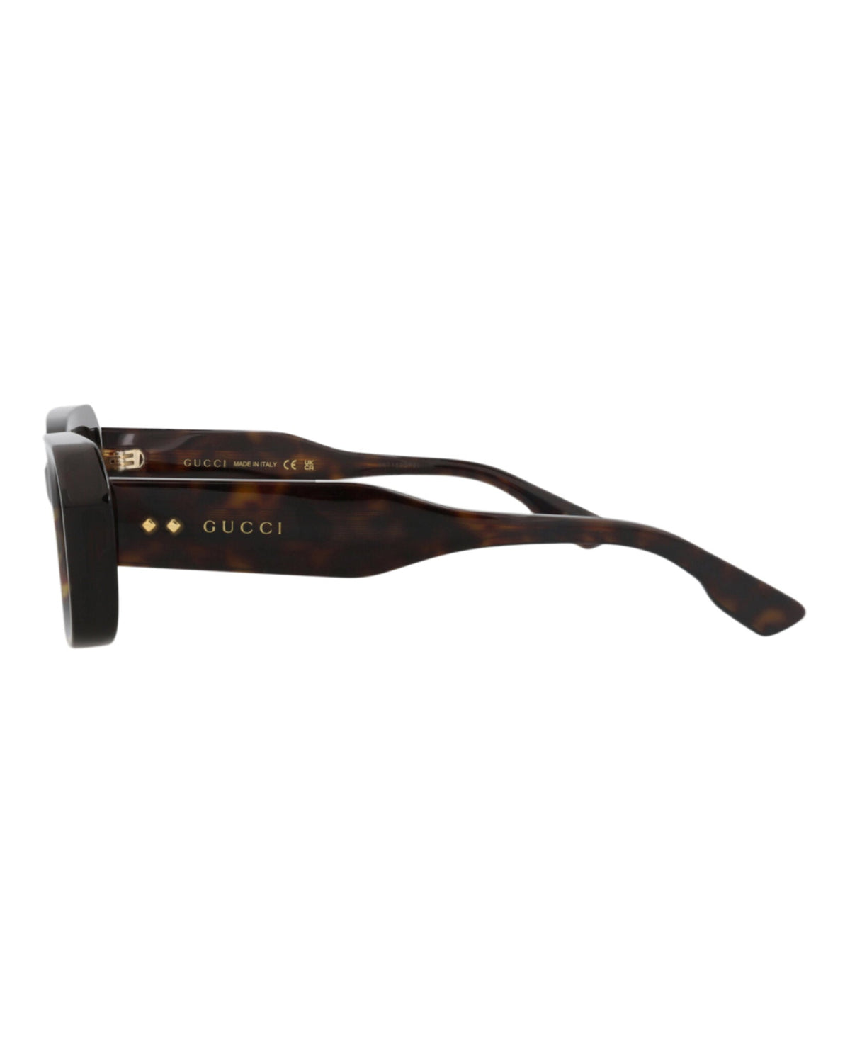Gucci Womens Square/Rectangle Havana Havana Brown Fashion Designer Eyewear