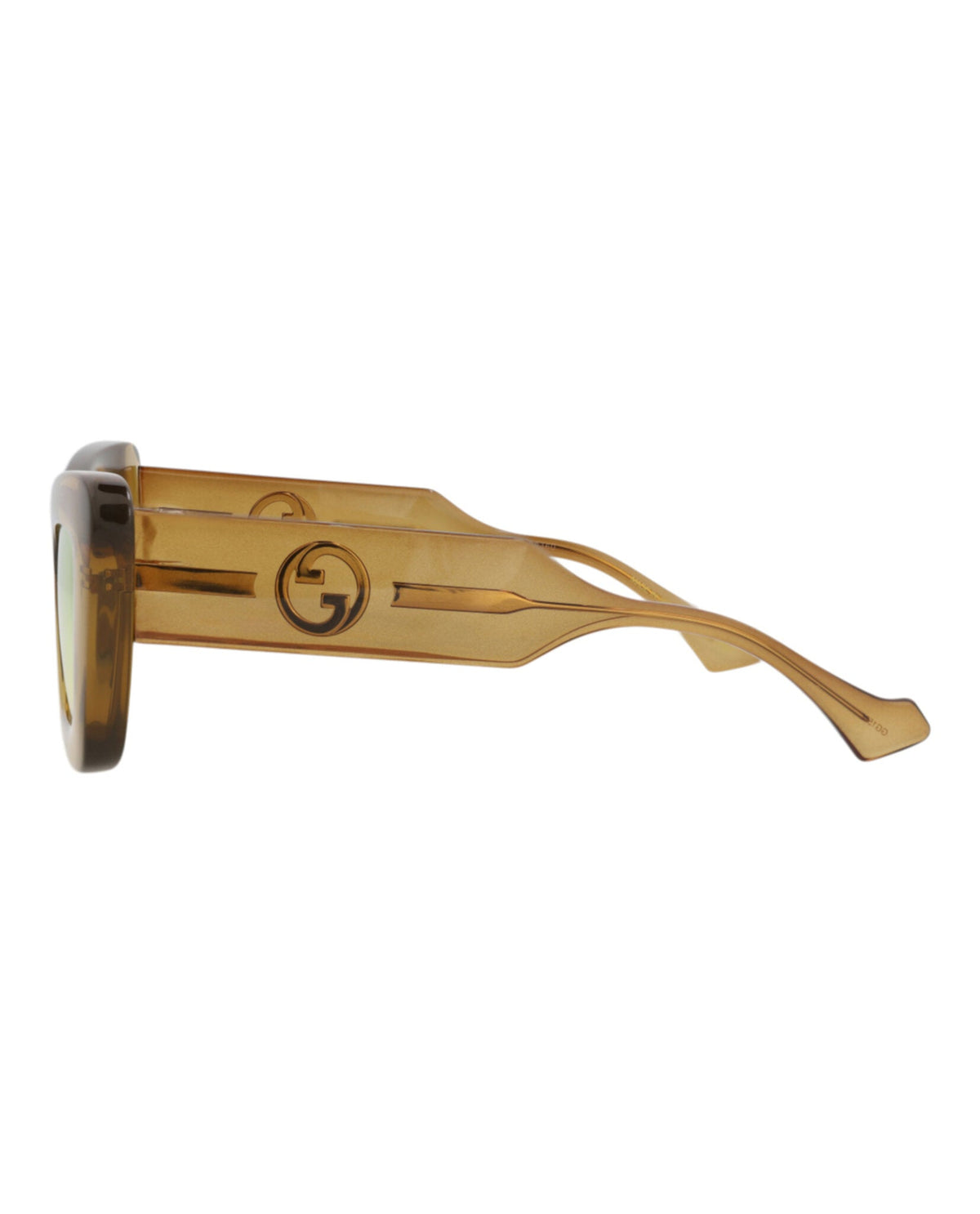 Gucci Womens Cat Eye Brown Brown Green Fashion Designer Eyewear