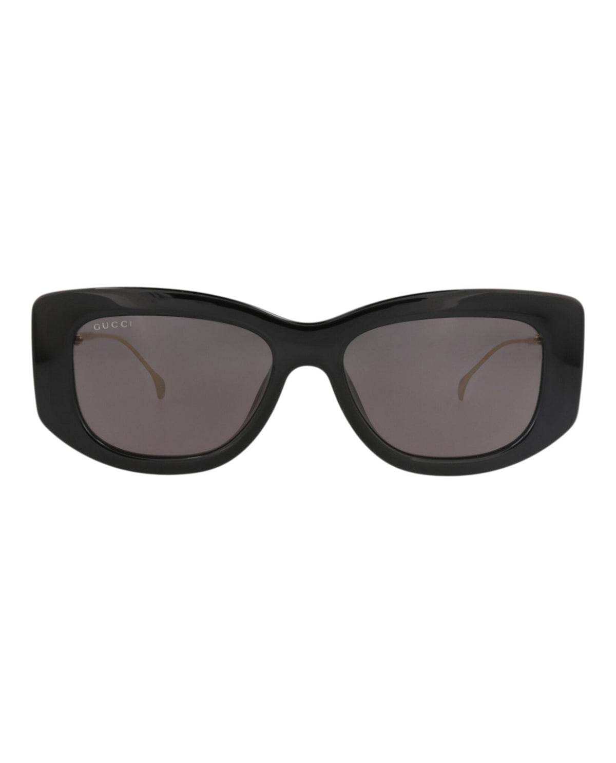 Gucci Womens Square/Rectangle Black Gold Grey Fashion Designer Eyewear