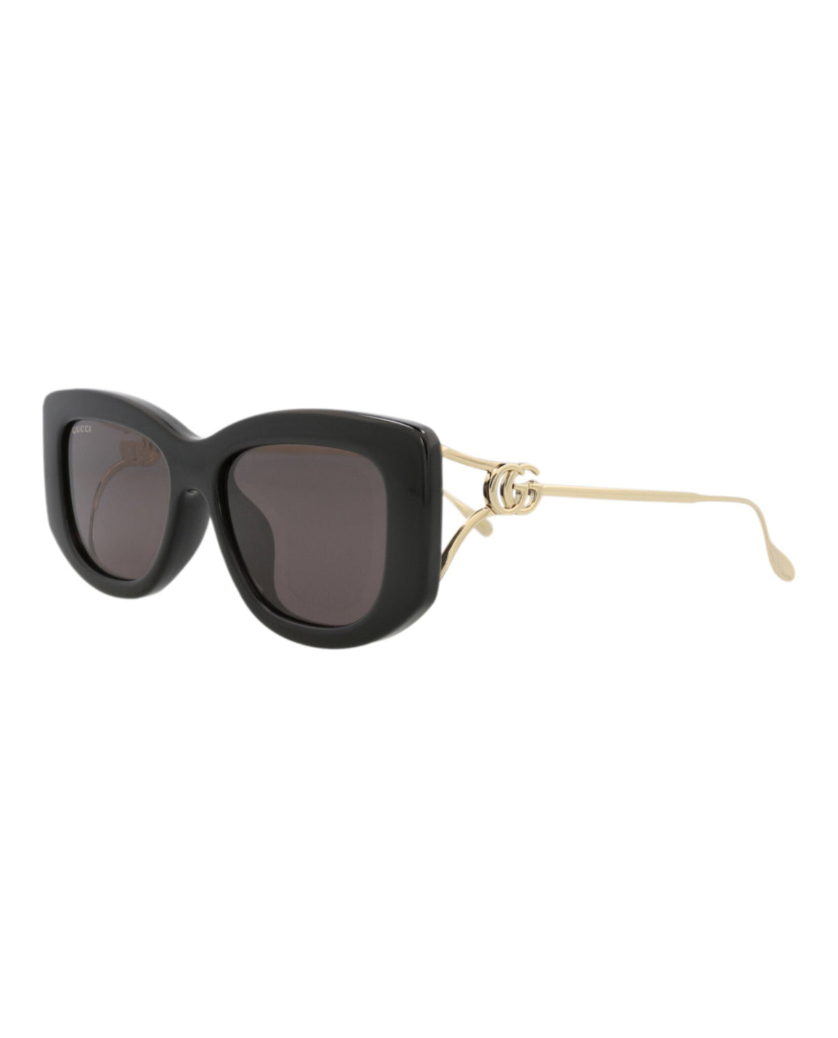 Gucci Womens Square/Rectangle Black Gold Grey Fashion Designer Eyewear