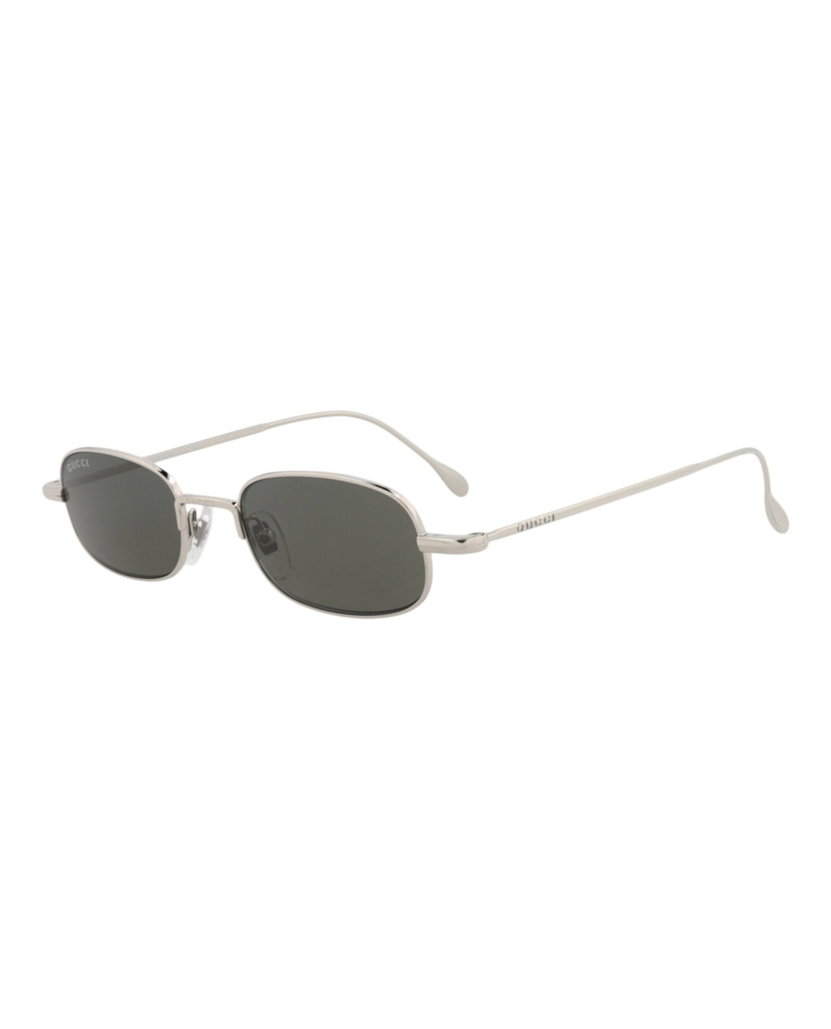 Gucci Mens Square/Rectangle Silver Silver Grey Fashion Designer Eyewear
