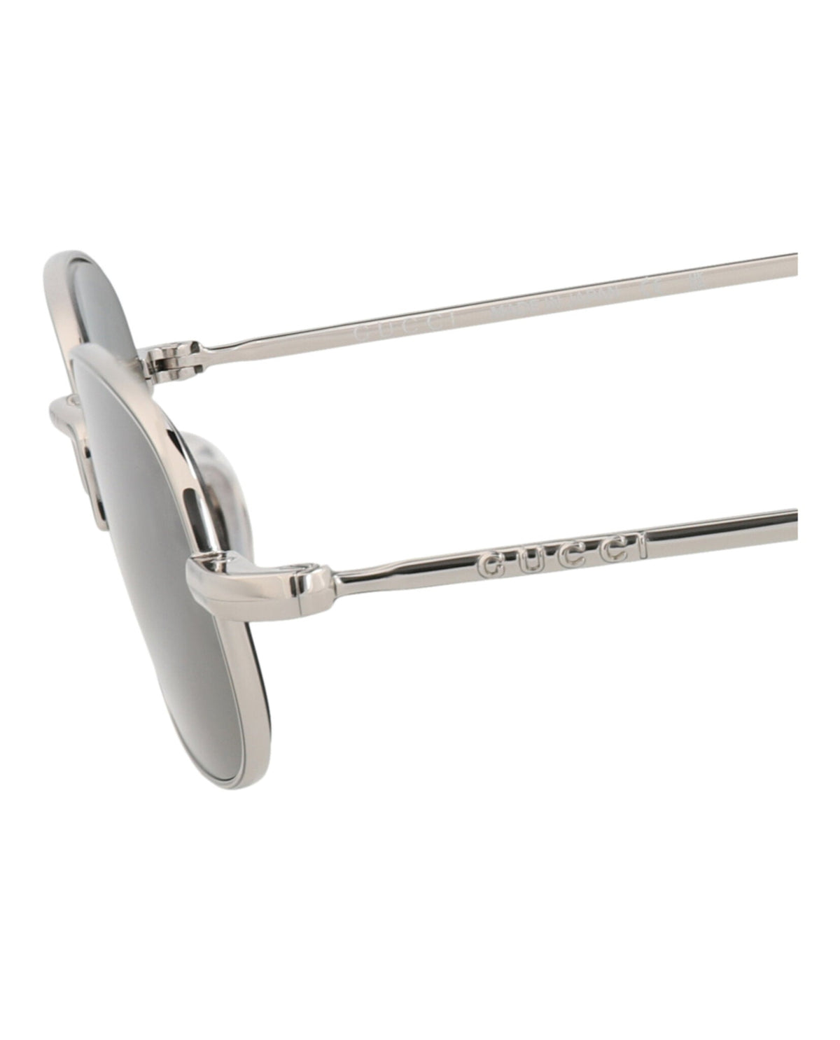 Gucci Mens Square/Rectangle Silver Silver Grey Fashion Designer Eyewear