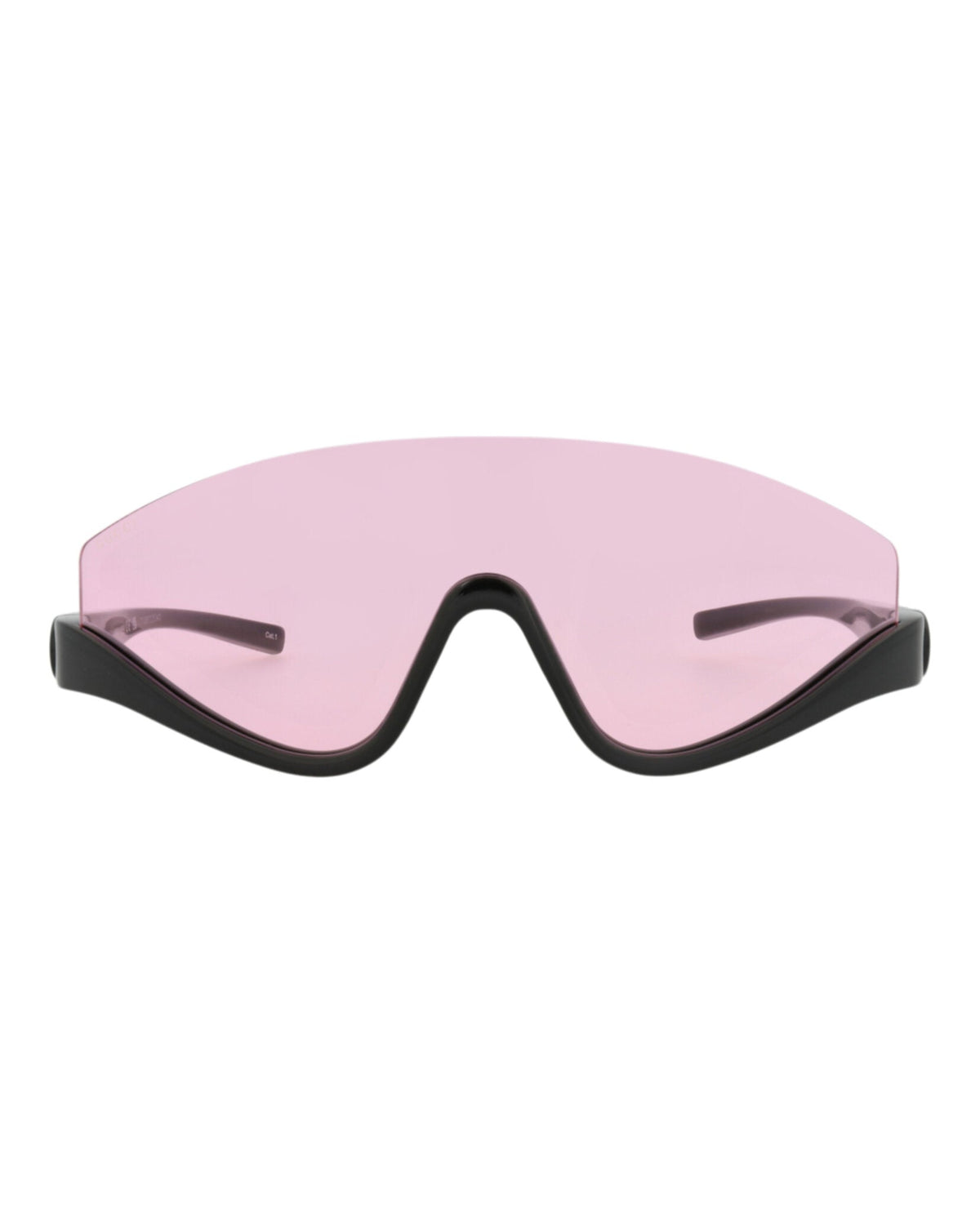 Gucci Womens Shield/Wrap Black Black Pink Fashion Designer Eyewear