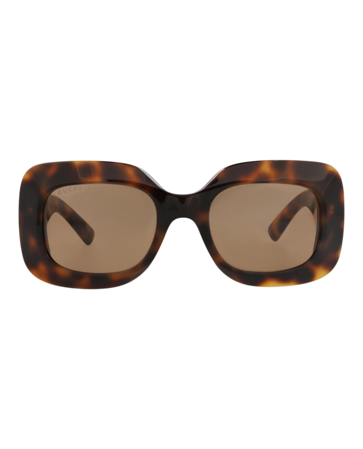 Gucci Womens Square/Rectangle Havana Havana Brown Fashion Designer Eyewear