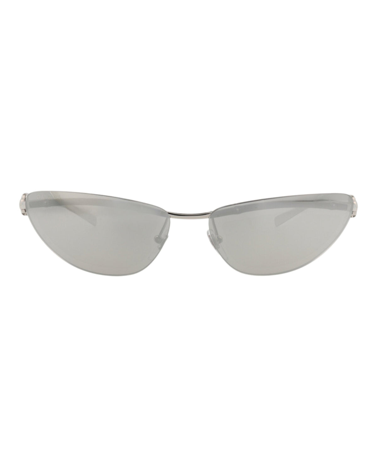 Gucci Womens Cat Eye Silver Silver Grey Fashion Designer Eyewear