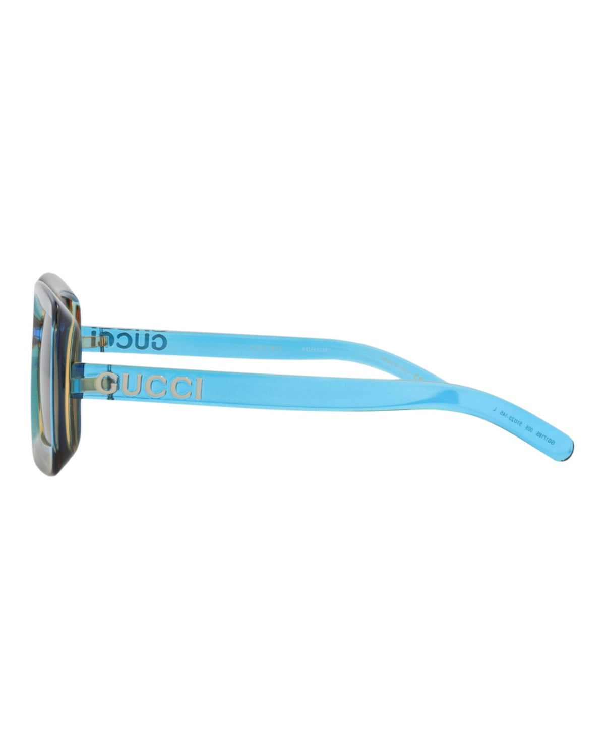 Gucci Womens Square/Rectangle Blue Blue Blue Fashion Designer Eyewear