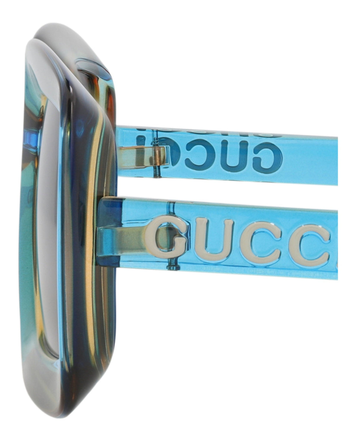 Gucci Womens Square/Rectangle Blue Blue Blue Fashion Designer Eyewear