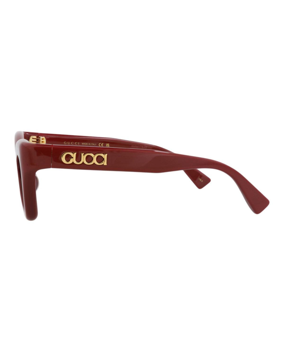 Gucci Womens Cat Eye Burgundy Burgundy Brown Fashion Designer Eyewear