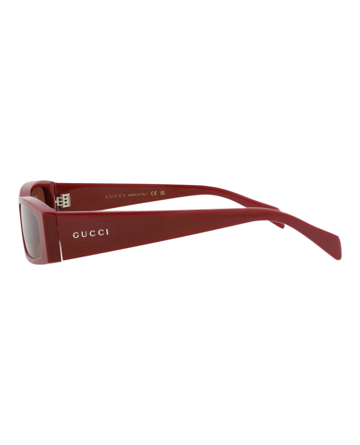 Gucci Mens Square/Rectangle Burgundy Burgundy Brown Fashion Designer Eyewear