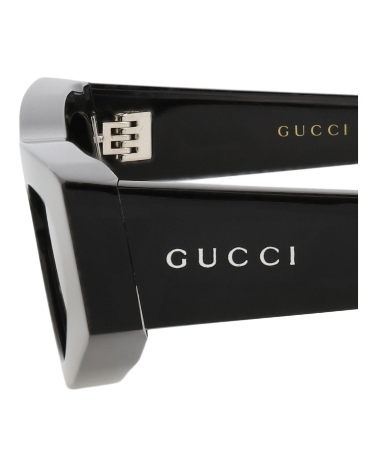 Gucci Womens Cat Eye Black Black Grey Fashion Designer Eyewear