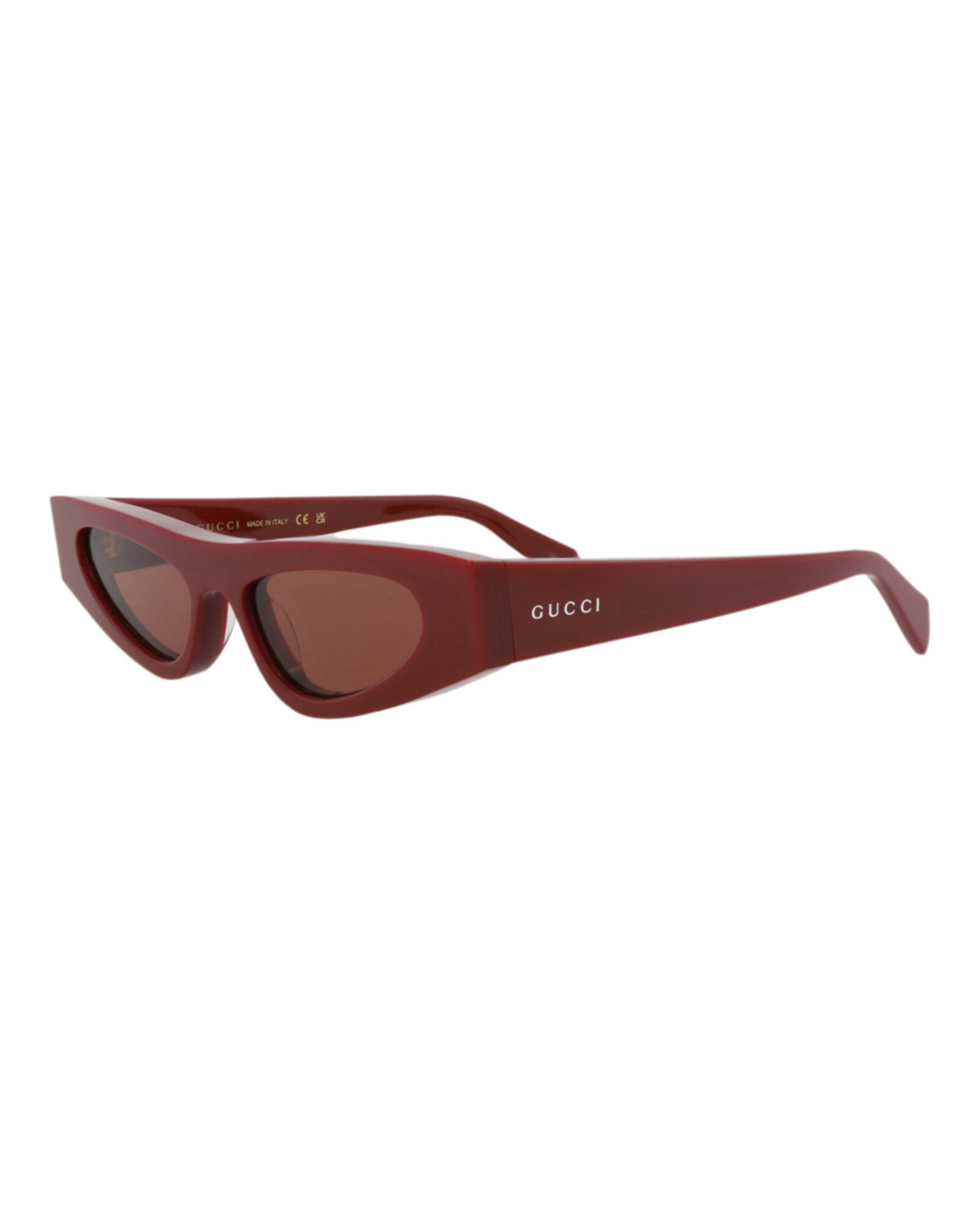 Gucci Womens Cat Eye Burgundy Burgundy Brown Fashion Designer Eyewear