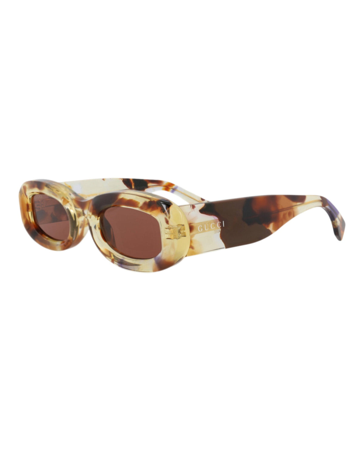 Gucci Womens Round/Oval Havana Havana Brown Fashion Designer Eyewear