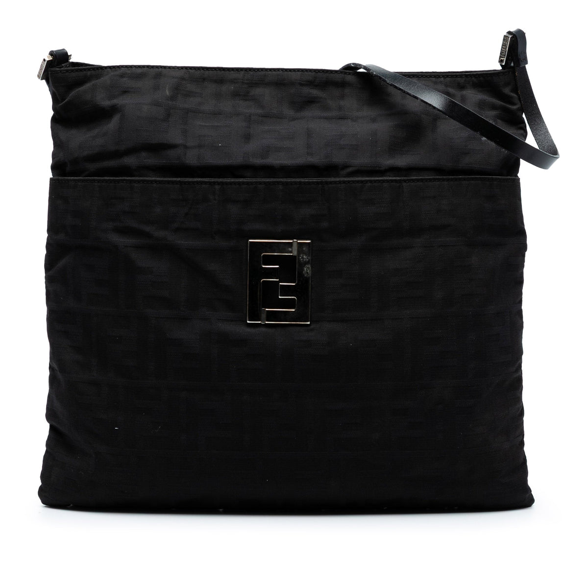 Vintage Pocket Shoulder Bag Zucca Canvas Small