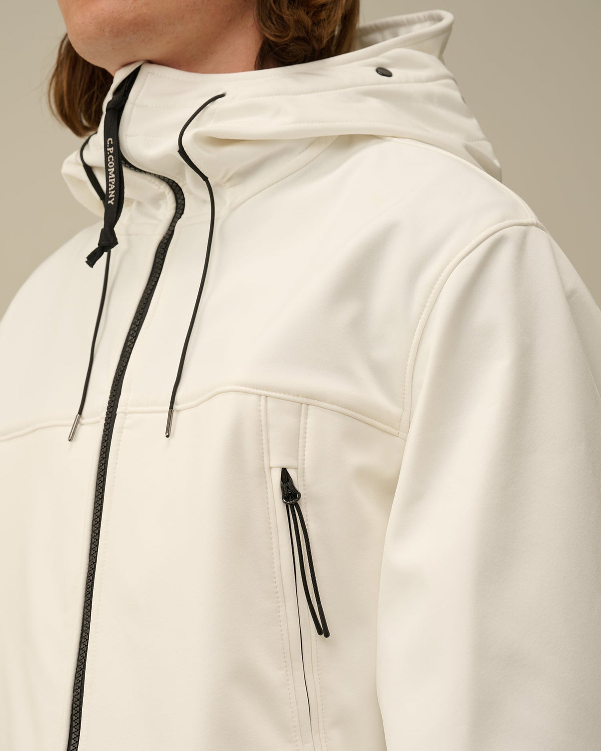 Cp Company A/W Lined Goggle Soft Shell-R In Pelican