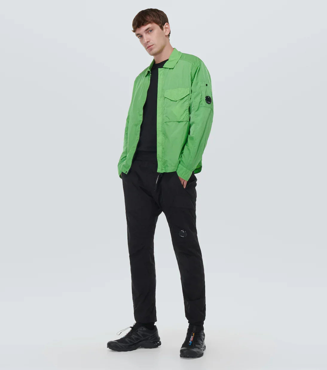 Cp Company Chrome-R Overshirt In Green