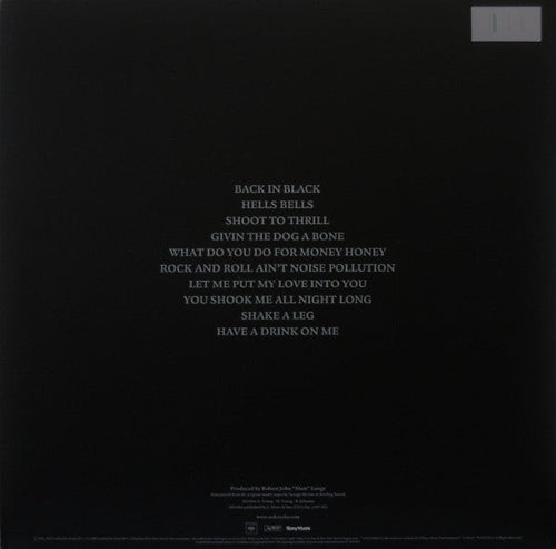 AC/DC - Back In Black Vinyl LP