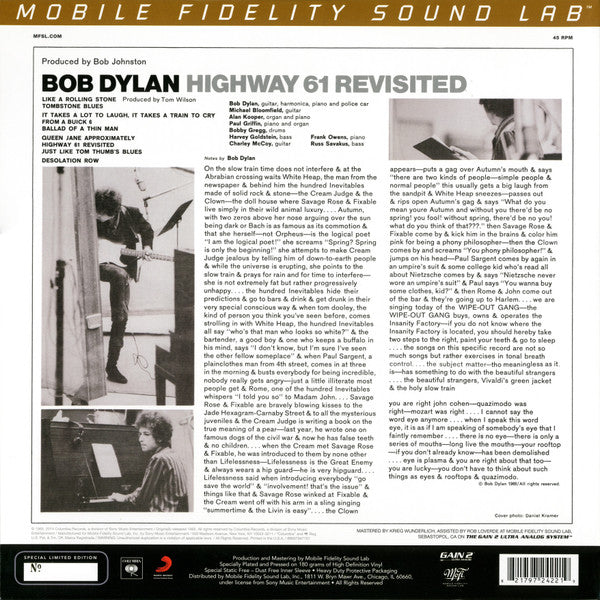 Bob Dylan ‎– Highway 61 Revisited - 2 x VINYL LP