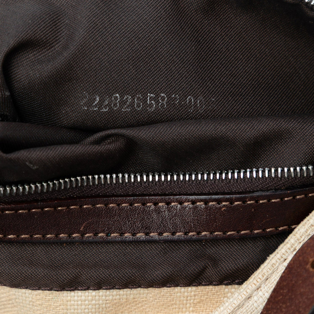 Vintage Shoulder Bag Zucca Canvas Medium