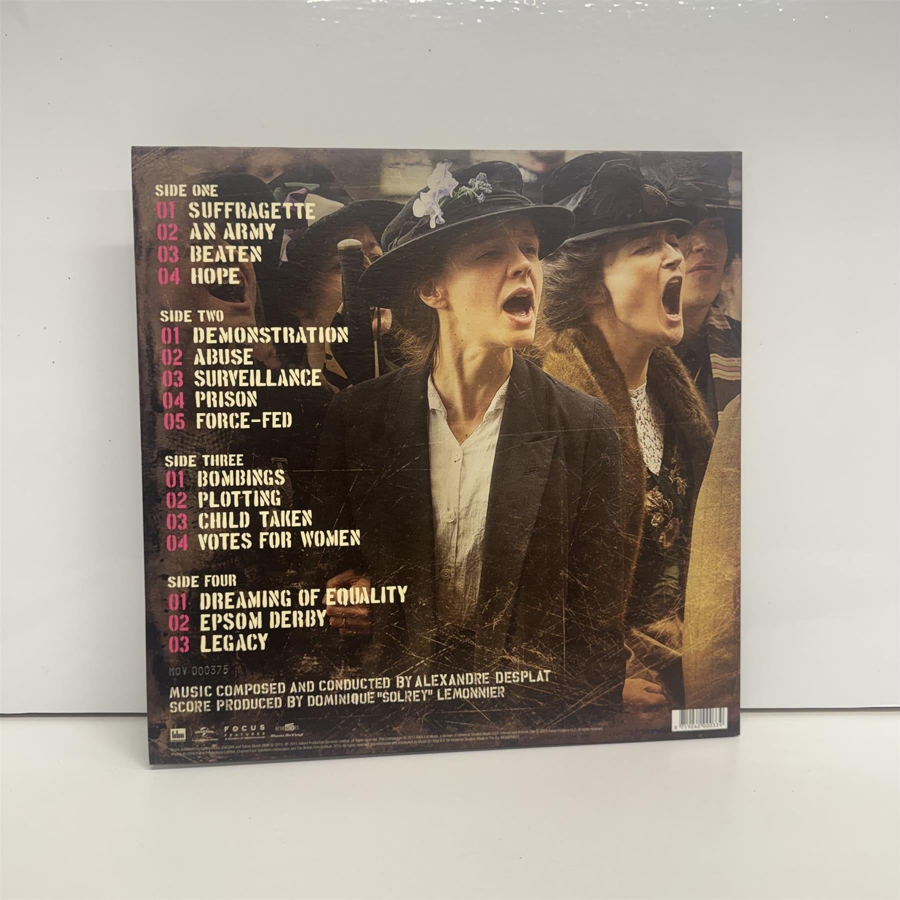 Suffragette (Original Motion Picture Soundtrack) - Alexandre Desplat Limited Edition 2x Pink and Black Vinyl LP
