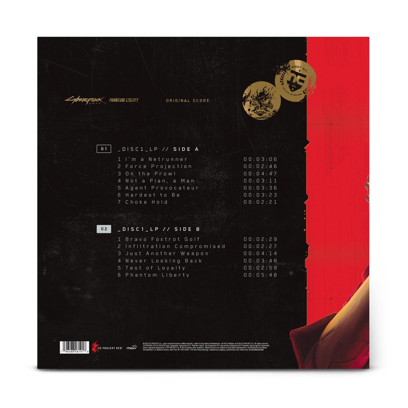Cyberpunk 2077: Phantom Liberty (Original Score) - P.T. Adamczyk & Jacek Paciorkowski Vinyl LP