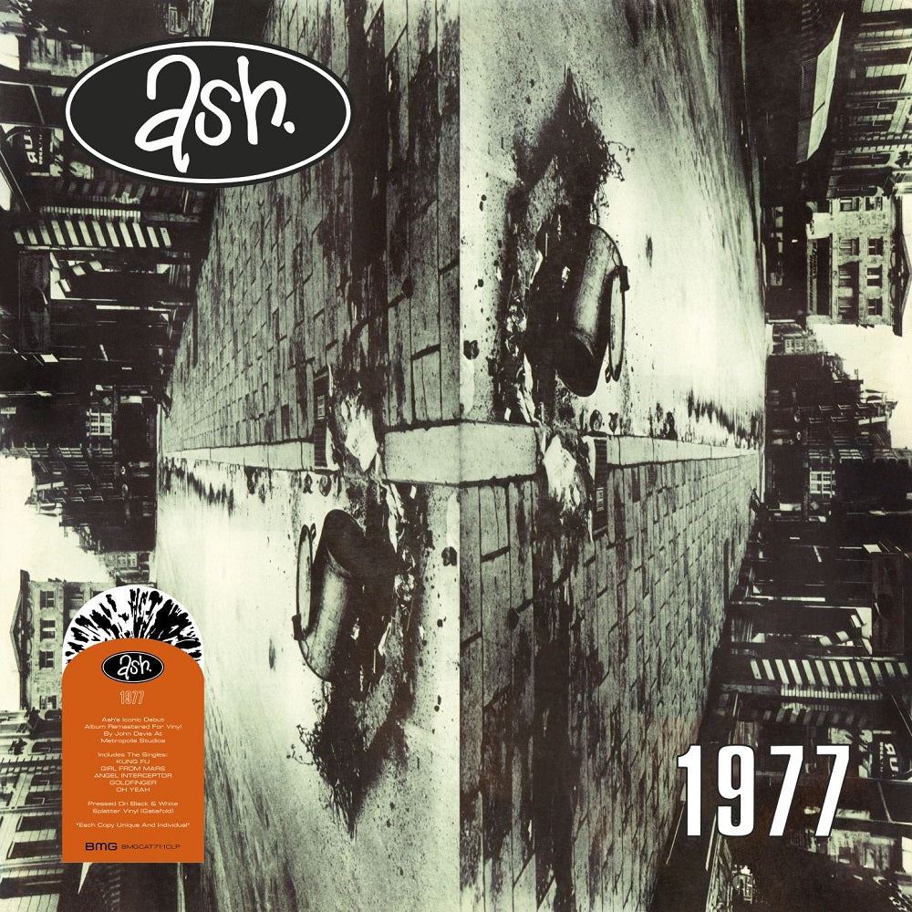 Ash - 1977 White With Black Splatter Vinyl LP